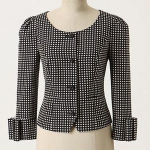 Anthropologie  Taikonhu Polka Dot Well Blazer Sz 4